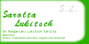 sarolta lukitsch business card